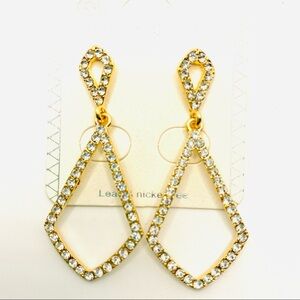 Earrings Crystal Loop Dangle Pierced.